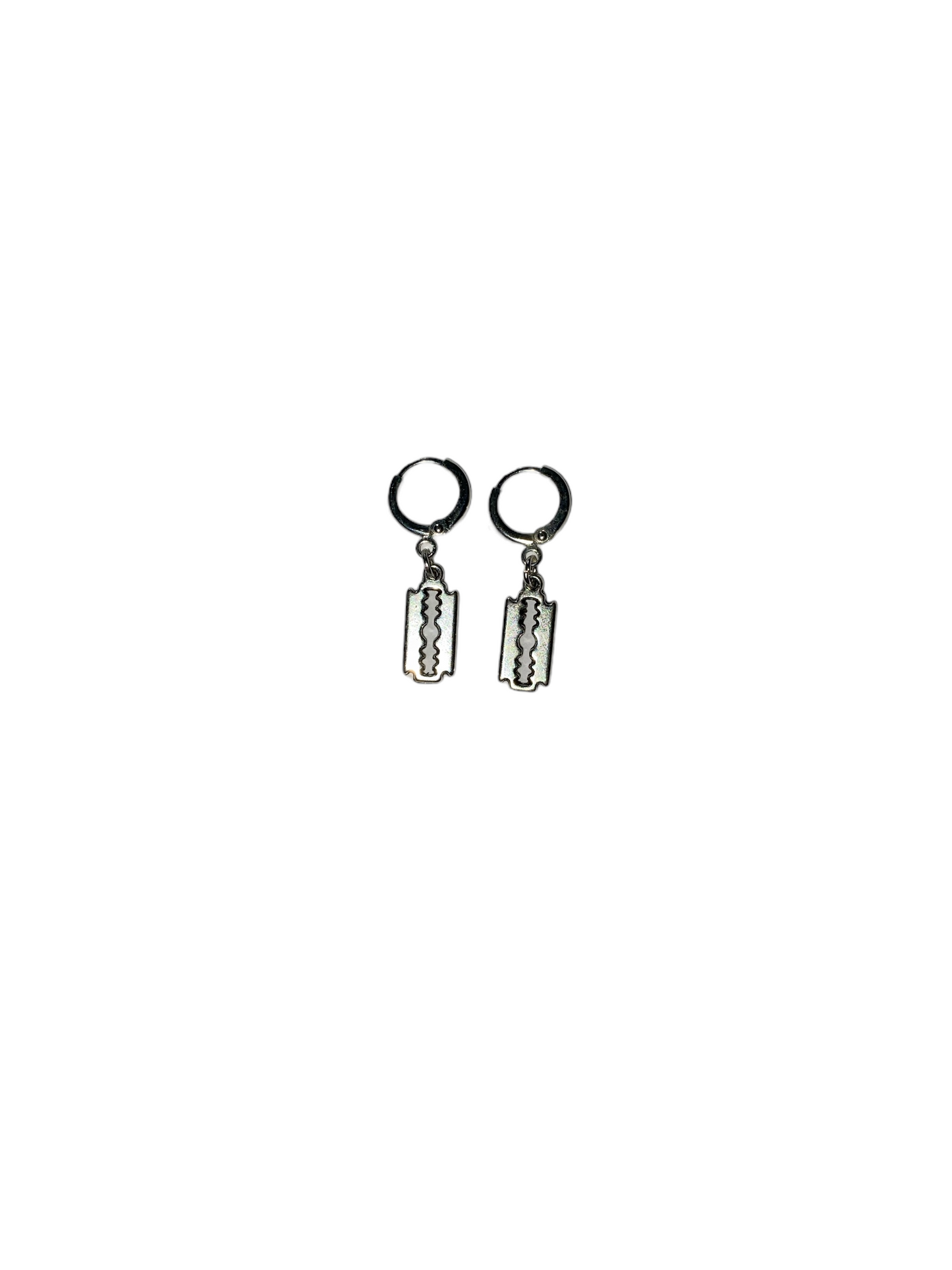 Huggie Hoop Razor Earrings